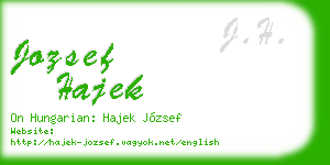 jozsef hajek business card